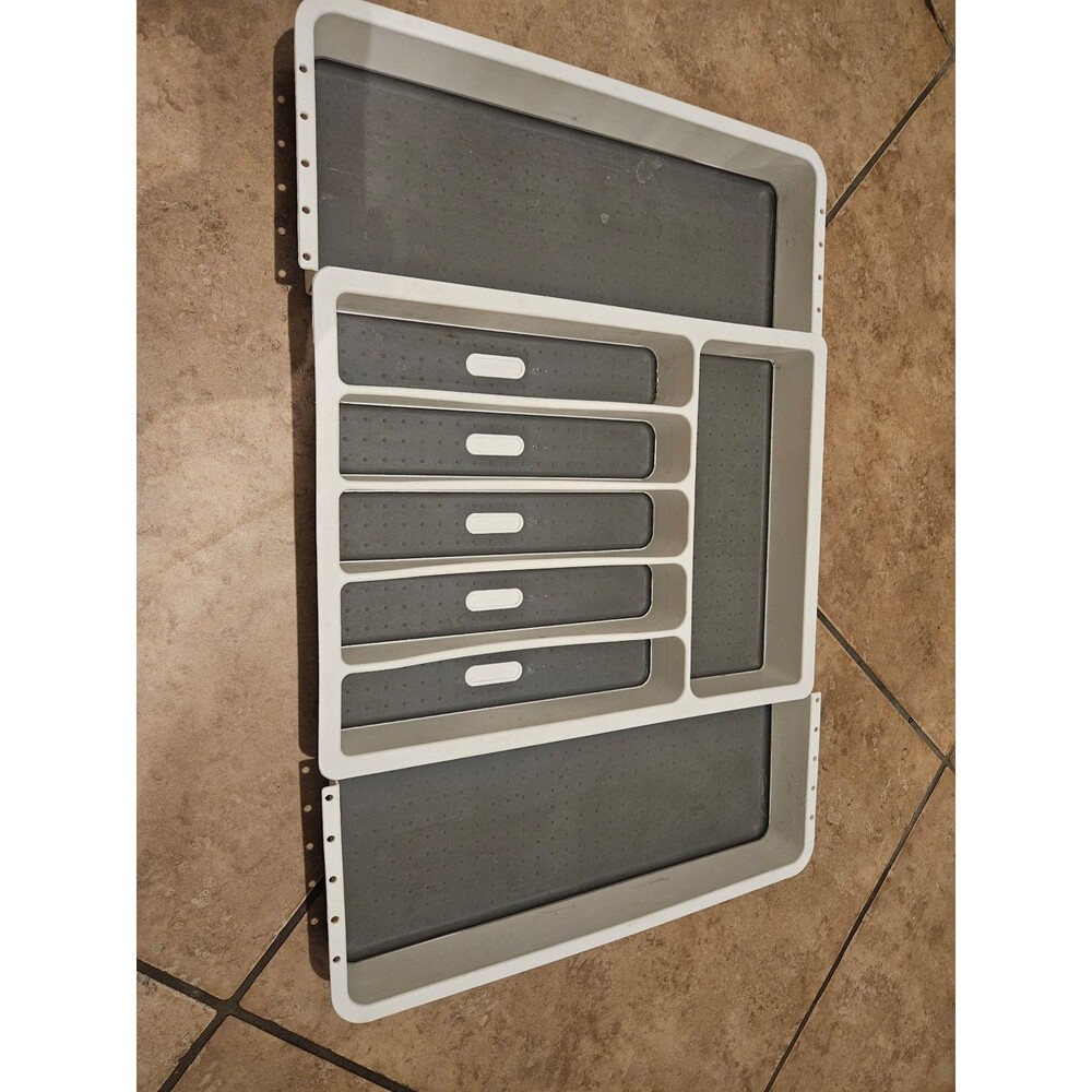 Plastic Expandable Silverware Tray Adjustable16.5" x  12" up to 16.5" x 23"